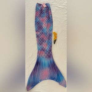 Girls Mermaid Tail with flower headband bundle